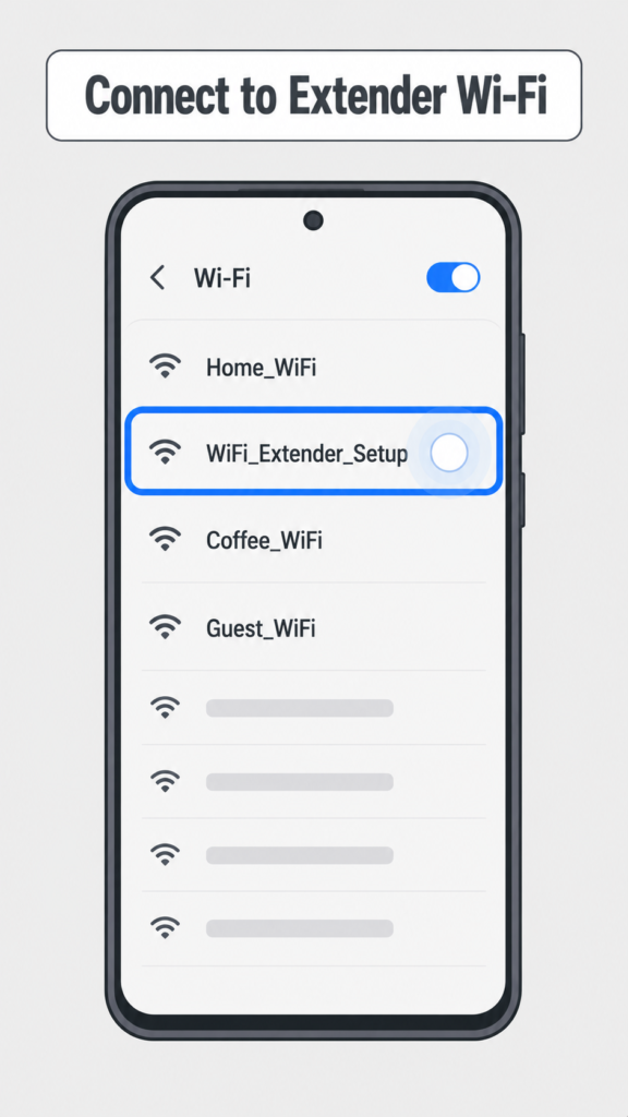 Connect to Extender Wi-Fi