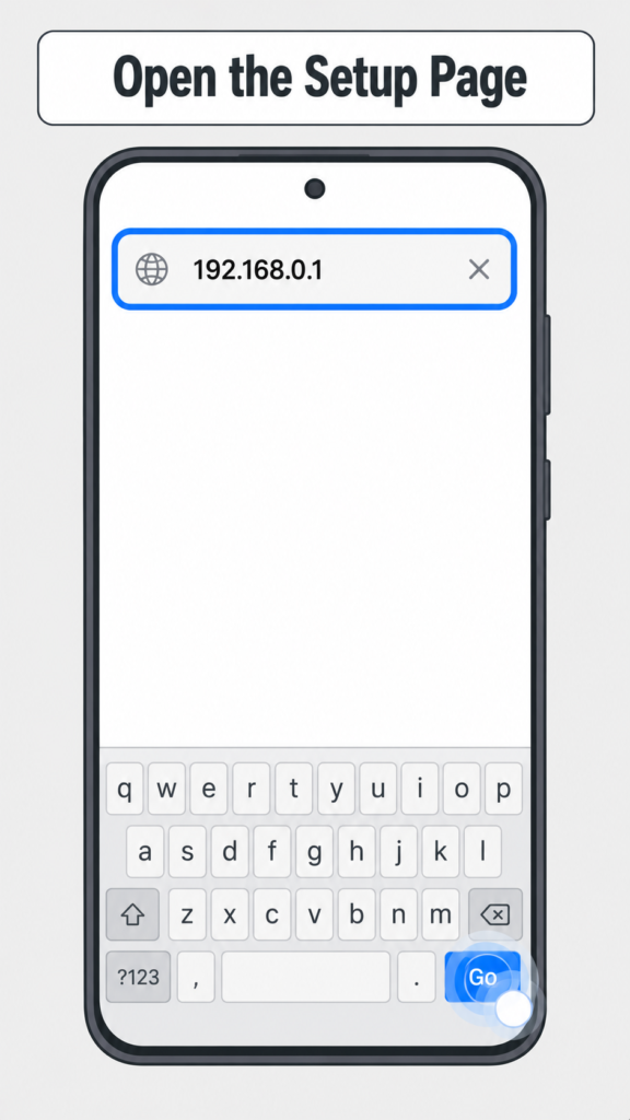 Open the Setup Page
